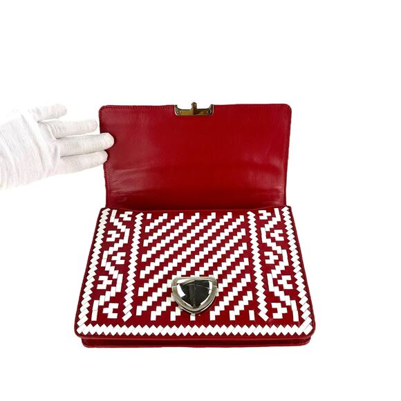 Prada Madras Leather Woven Crossbody Bag - Picture 7 of 10